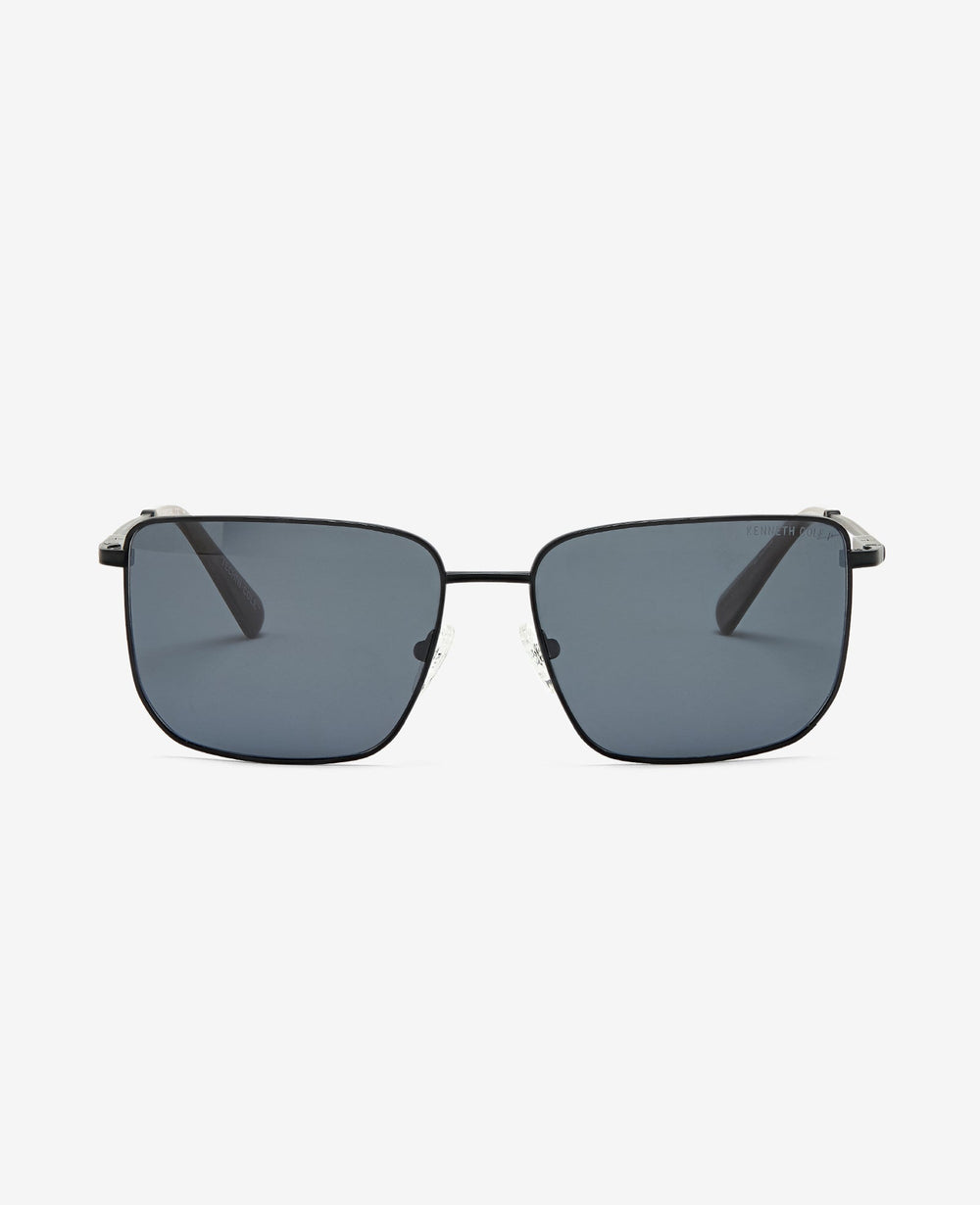 Square Titanium Sunglasses Black