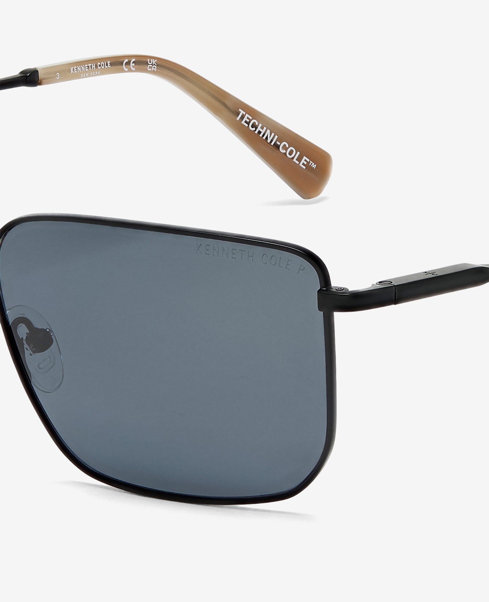 Square Titanium Sunglasses Black
