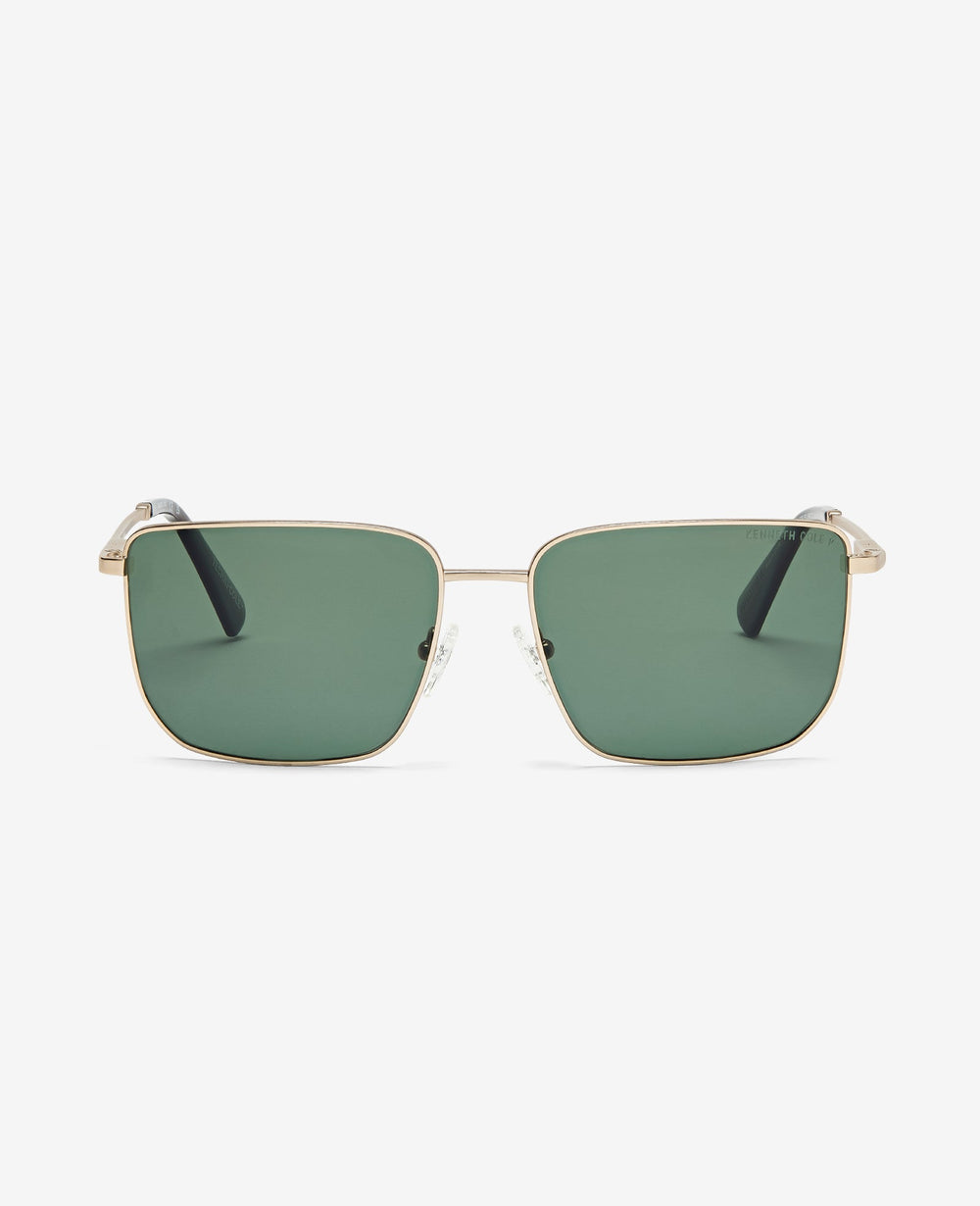 Square Titanium Sunglasses Gold