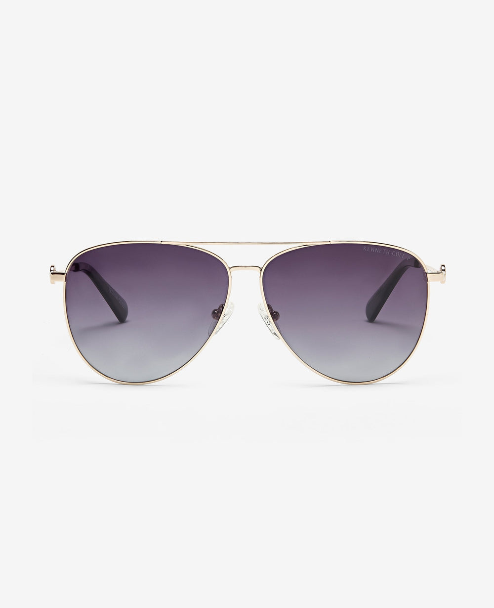 Pilot Titanium Aviator Sunglasses Gold