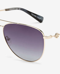 Pilot Titanium Aviator Sunglasses Gold