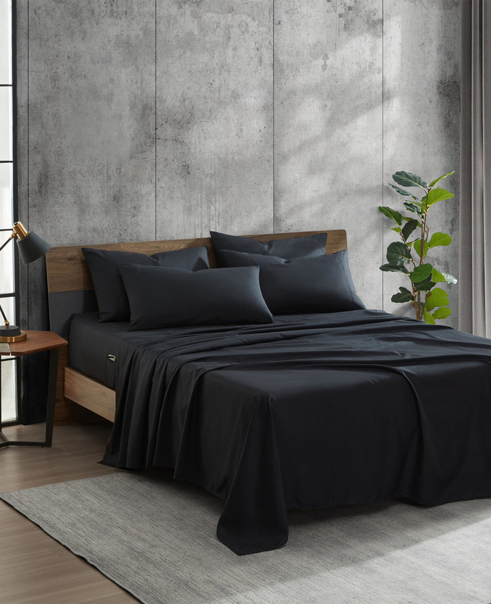 Solution Solid Sheet Set Black