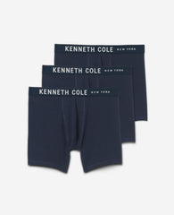 Cotton Modal Stretch Boxer Brief 3-Pack Navy/Navy/Black