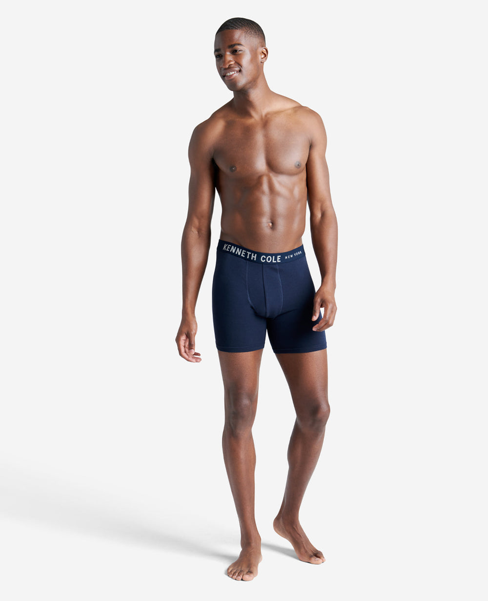 Cotton Modal Stretch Boxer Brief 3-Pack Navy/Navy/Black