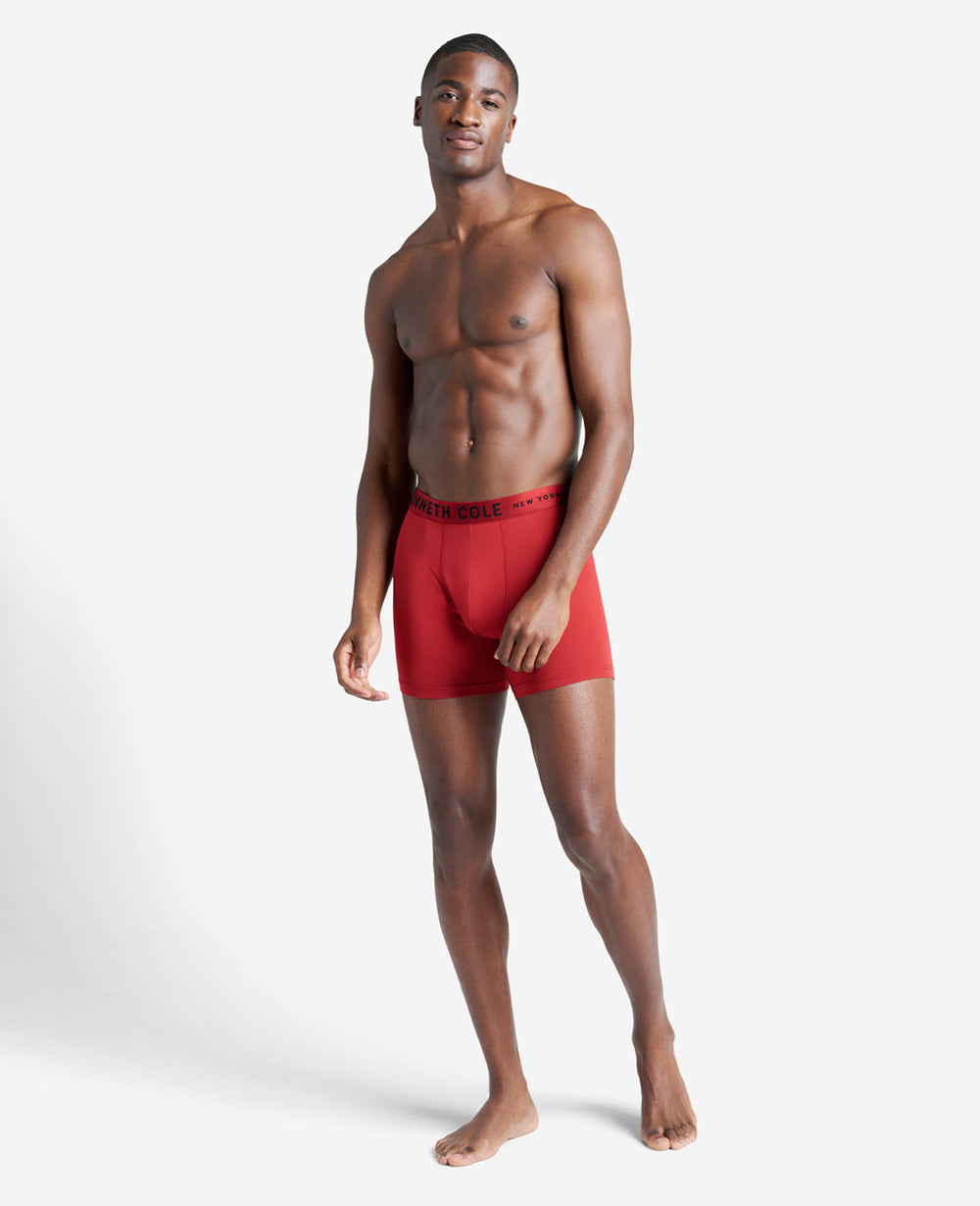 Micro Stretch Boxer Briefs 3-Pack Black/Red/Granite