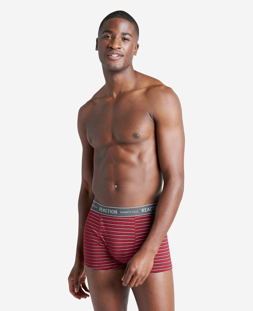 Stretch Boxer Briefs 3-Pack Blk/Cabernet/Heather Charcoal