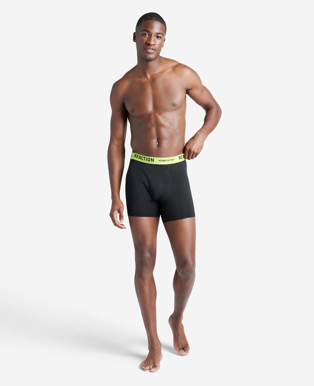 Organic Cotton Stretch Boxer Briefs 3-Pack Black/Popwb