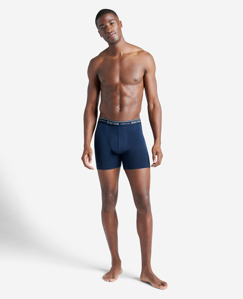 Organic Cotton Stretch Boxer Briefs 3-Pack Navy