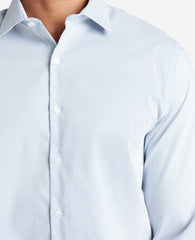 Slim-Fit Button-Down Stretch Dress Shirt with TEK FIT Powder Blue