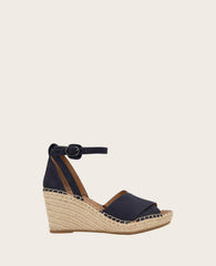 GENTLE SOULS - Charli Suede X-Band Espadrille Wedge Sandal Navy