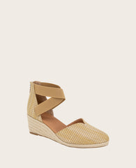 GENTLE SOULS - Orya Leather Espadrille Wedge Natural