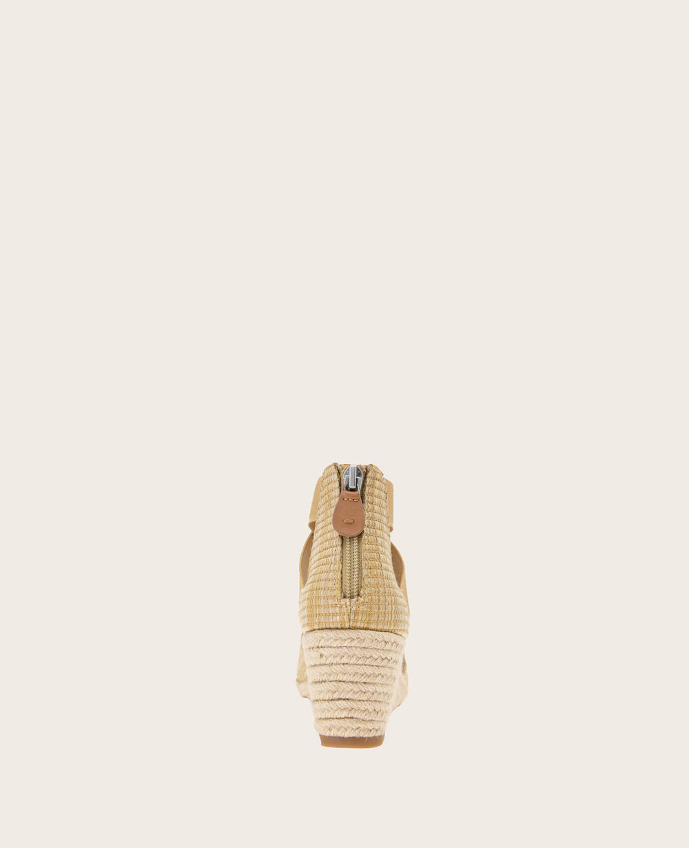 GENTLE SOULS - Orya Leather Espadrille Wedge Natural