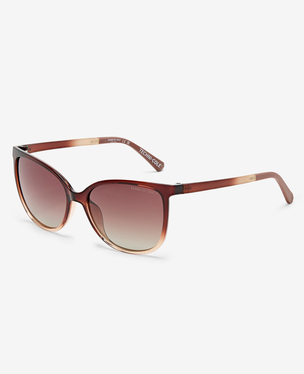 Square Ultem Sunglasses Brown
