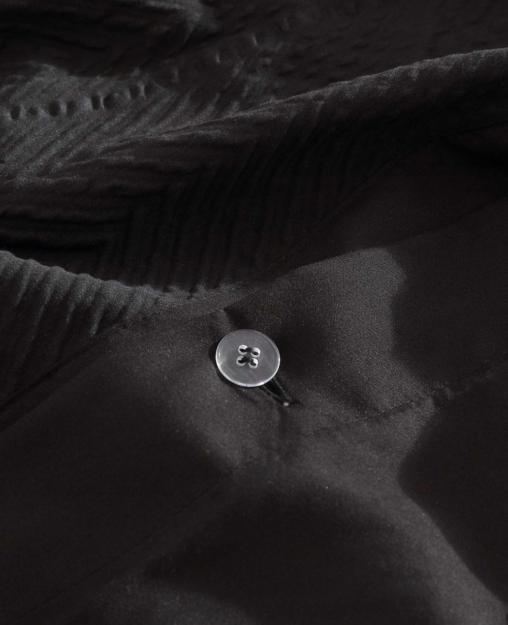 Crosswalk Herringbone Black Duvet Cover Set Black