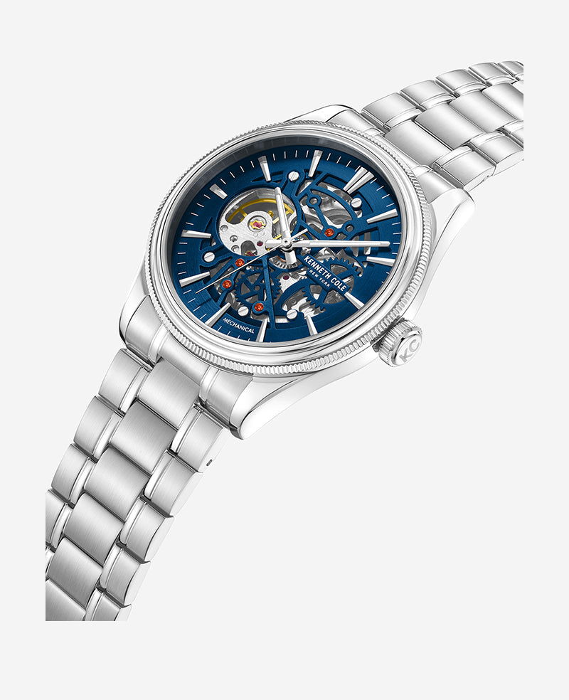 Mechanical Stainless Steel Watch Silver