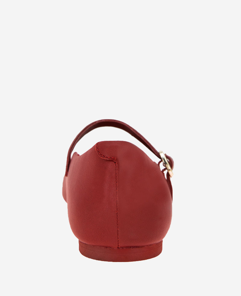 Jasper Leather Ballet Flat Rio Red Leather