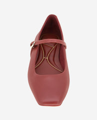 Jasper Leather Ballet Flat Rio Red Leather