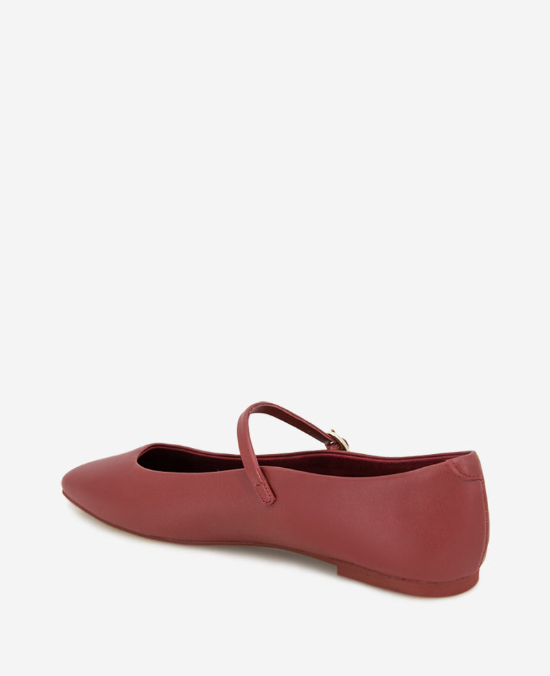 Jasper Leather Ballet Flat Rio Red Leather