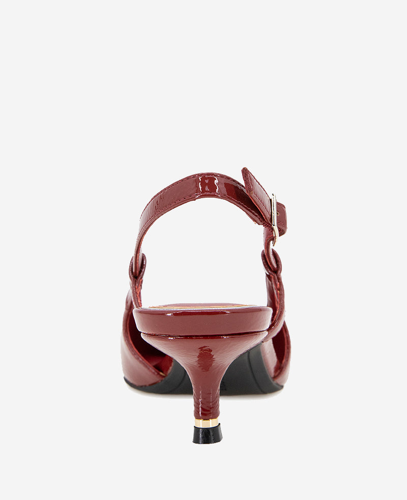 Martha Patent Slingback Kitten Heel Rio Red Patent