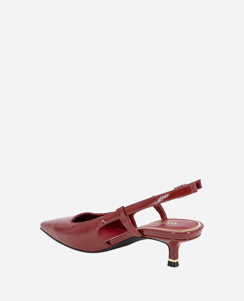 Martha Patent Slingback Kitten Heel Rio Red Patent