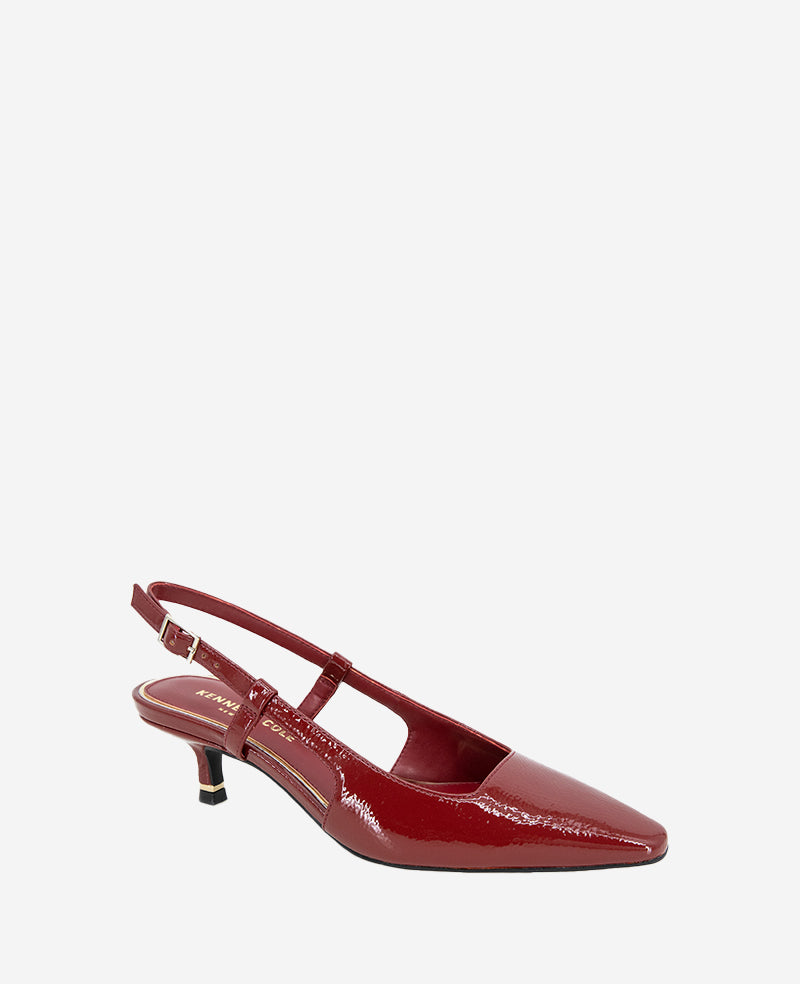 Martha Patent Slingback Kitten Heel Rio Red Patent