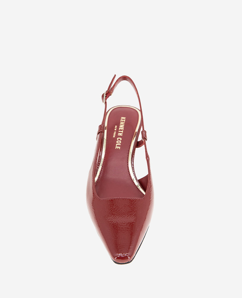 Martha Patent Slingback Kitten Heel Rio Red Patent