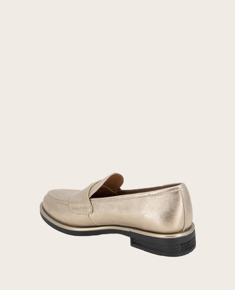 GENTLE SOULS - Cybil Leather Loafer Gravel Leather
