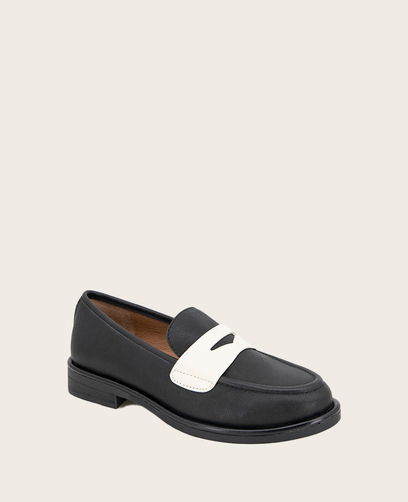 GENTLE SOULS - Cybil Leather Loafer Black Leather