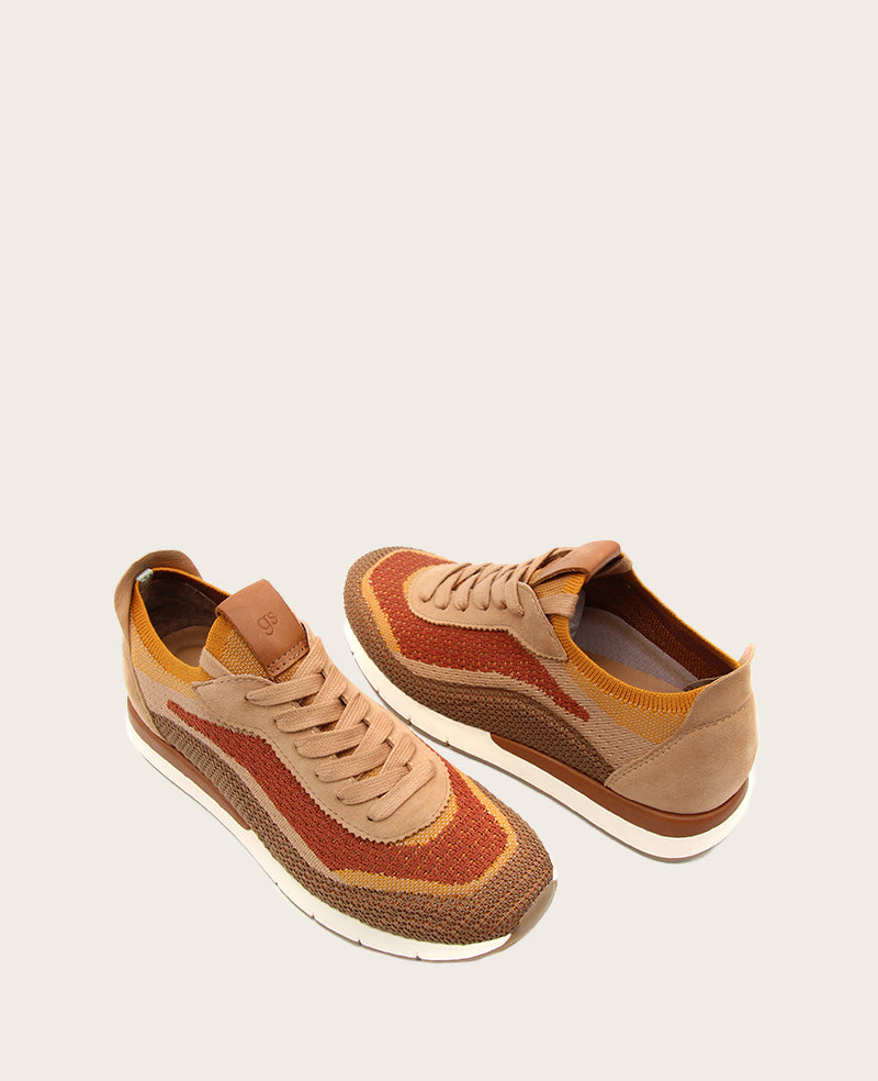 GENTLE SOULS - Juno Knit Sneaker Brown Multi Knit