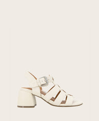 GENTLE SOULS - Margarite Leather Heel Sandal Stone Leather