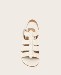 GENTLE SOULS - Margarite Leather Heel Sandal Stone Leather