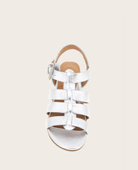 GENTLE SOULS - Margarite Leather Heel Sandal Silver Leather