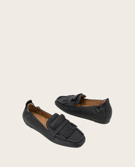 GENTLE SOULS - Scotty Tassel Leather Loafer Black