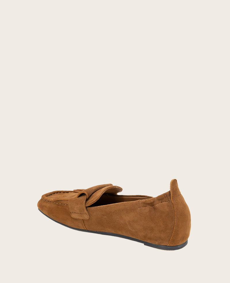 GENTLE SOULS - Scotty Tassel Suede Loafer Brown Suede