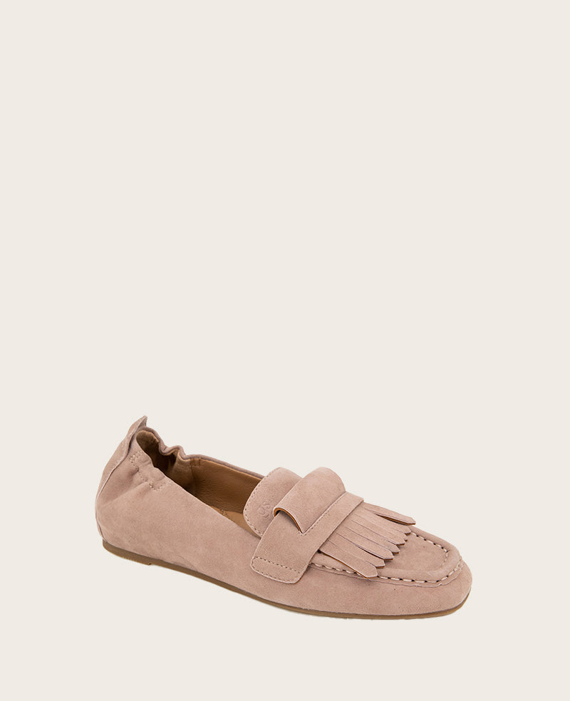GENTLE SOULS - Scotty Tassel Suede Loafer Fawn Suede
