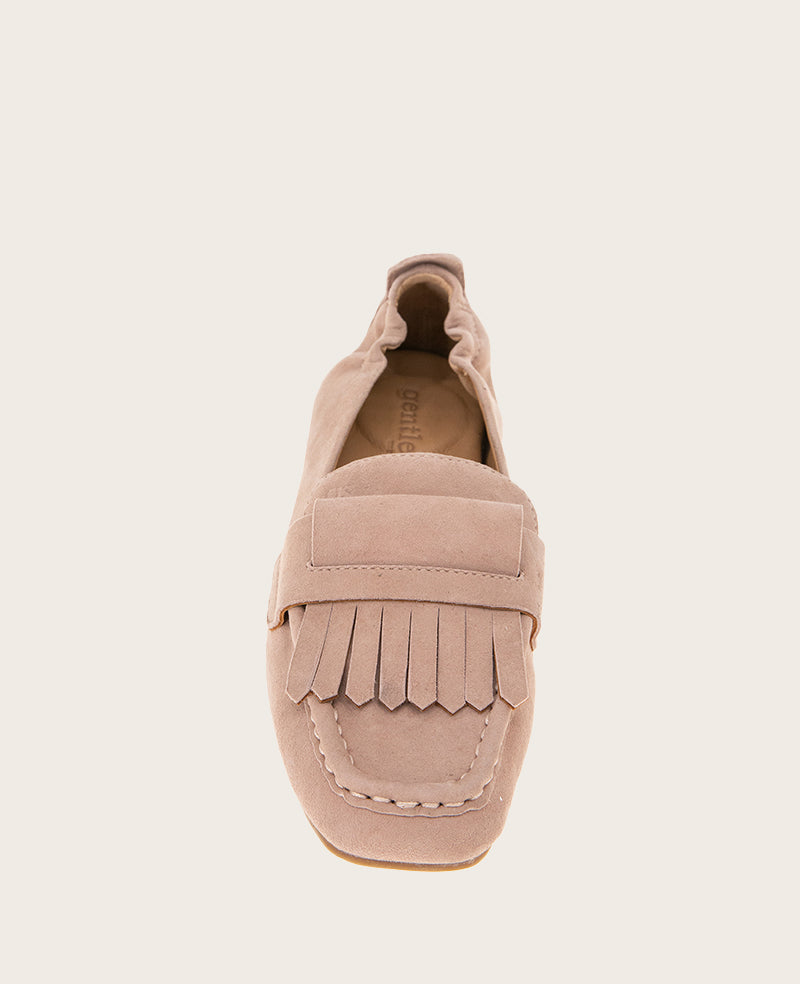 GENTLE SOULS - Scotty Tassel Suede Loafer Fawn Suede