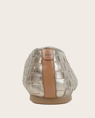 GENTLE SOULS - Willow Woven Leather Flat Gravel Leather