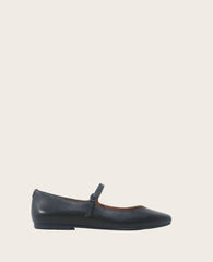 GENTLE SOULS - Wynona Leather Mary Jane Ballet Flat Black Leather
