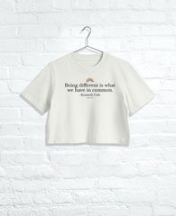 Women's DIFFERENT Cropped Tee Faced Bone