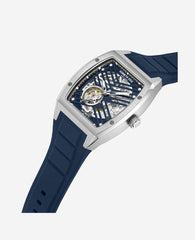 Automatic Silicone Strap Watch Blue