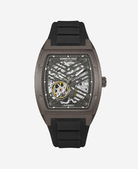 Automatic Silicone Strap Watch Black