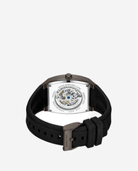 Automatic Silicone Strap Watch Black