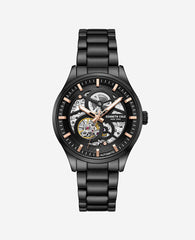 Skeleton Automatic Bracelet Watch Black