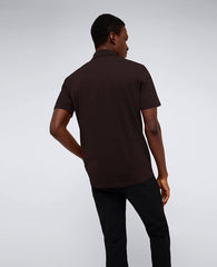 Performance Button Polo Dark Brown