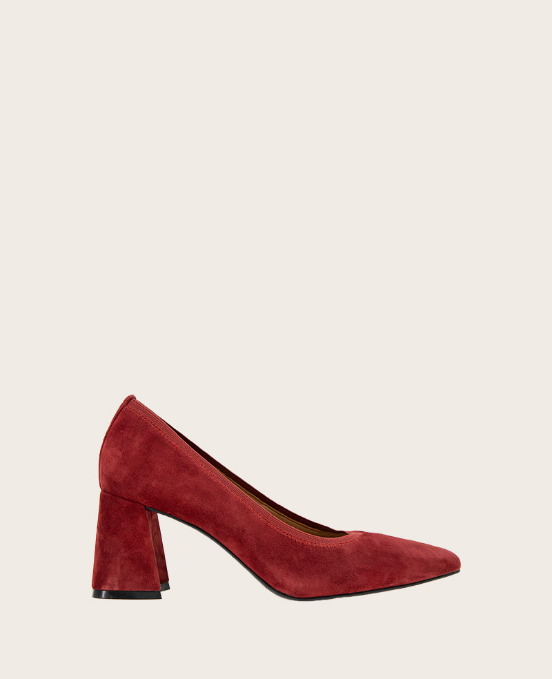 GENTLE SOULS - Dionne Suede Heel Burnt Red Suede
