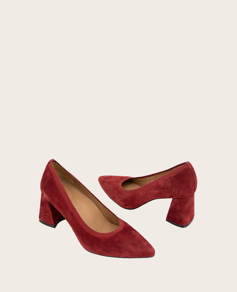 GENTLE SOULS - Dionne Suede Heel Burnt Red Suede