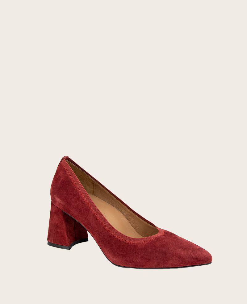 GENTLE SOULS - Dionne Suede Heel Burnt Red Suede
