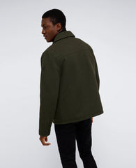 Heavyweight Twill Trucker Jacket Olive