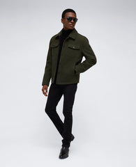 Heavyweight Twill Trucker Jacket Olive