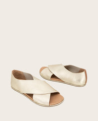 GENTLE SOULS - Laniey X-Band Leather Sandal Champagne